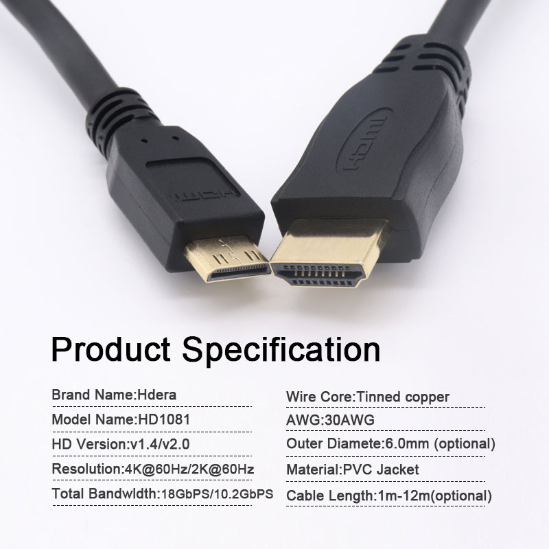 HDera durable hdmi cable 2.0v bulk production for communication products