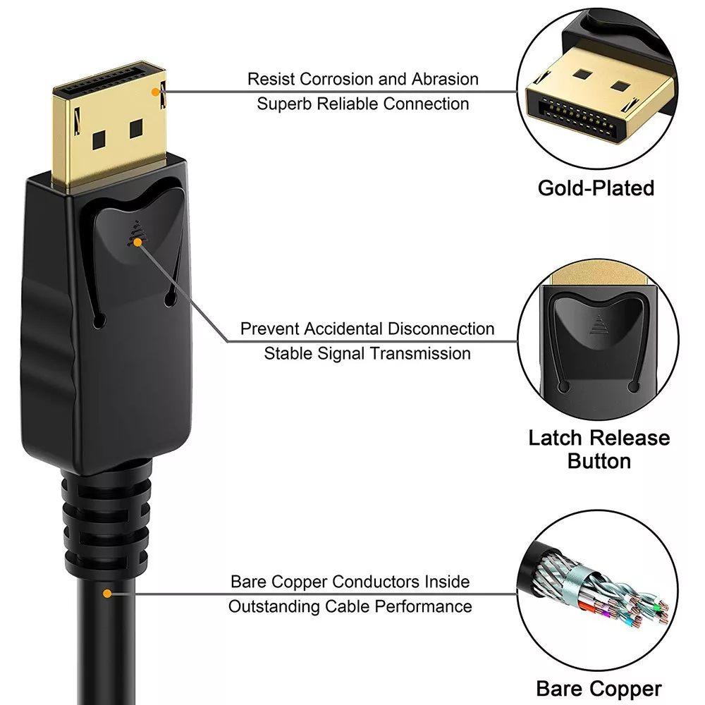 HDera dp cable 1.4 for Computer peripherals