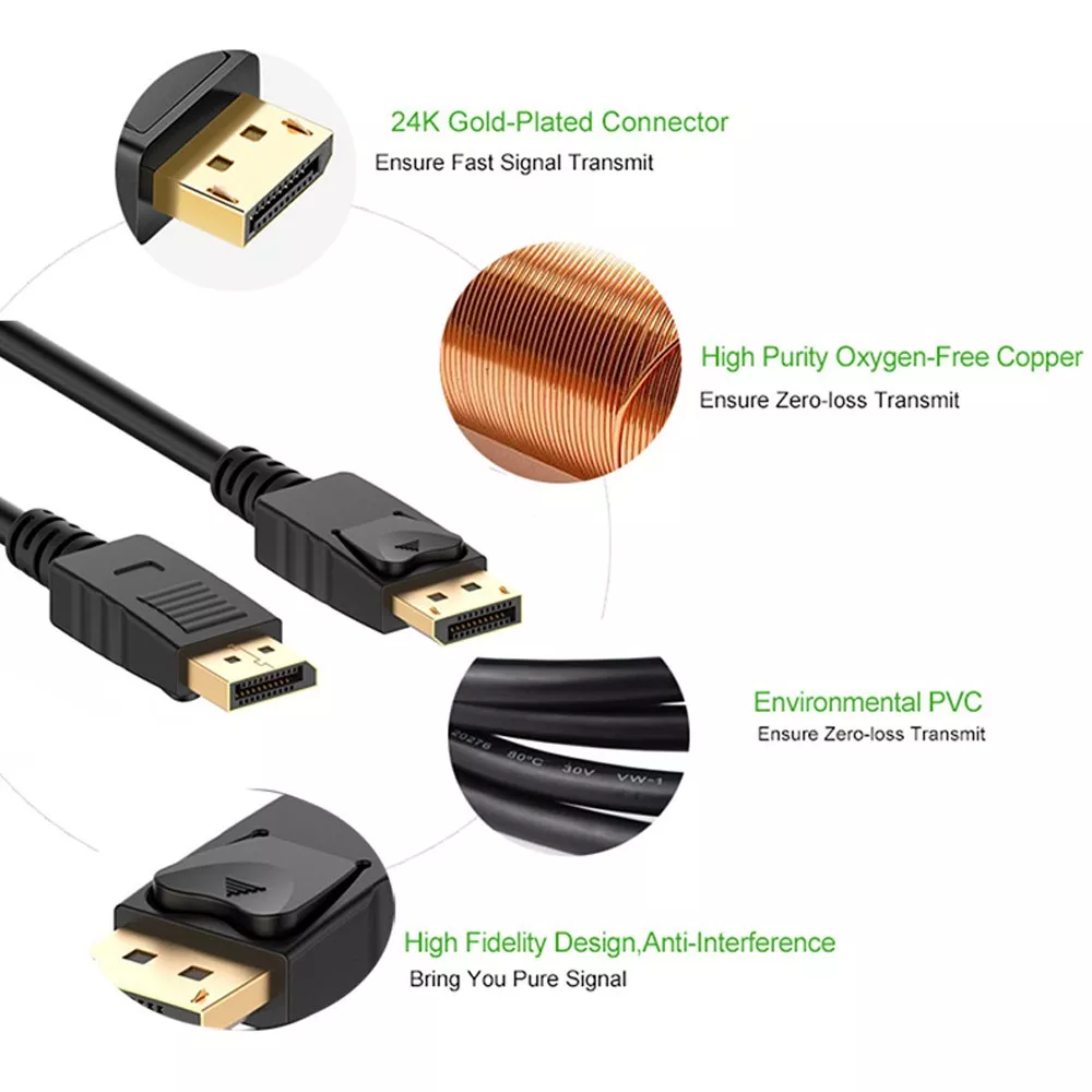 HDera dp cable 1.4 for Computer peripherals