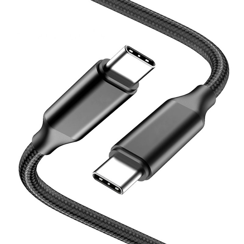 1.2M 100W 20V Fast 5A Flexible Nylon Braided USB3.2 Type-C Data Cables for Android iOS Computer HD9024