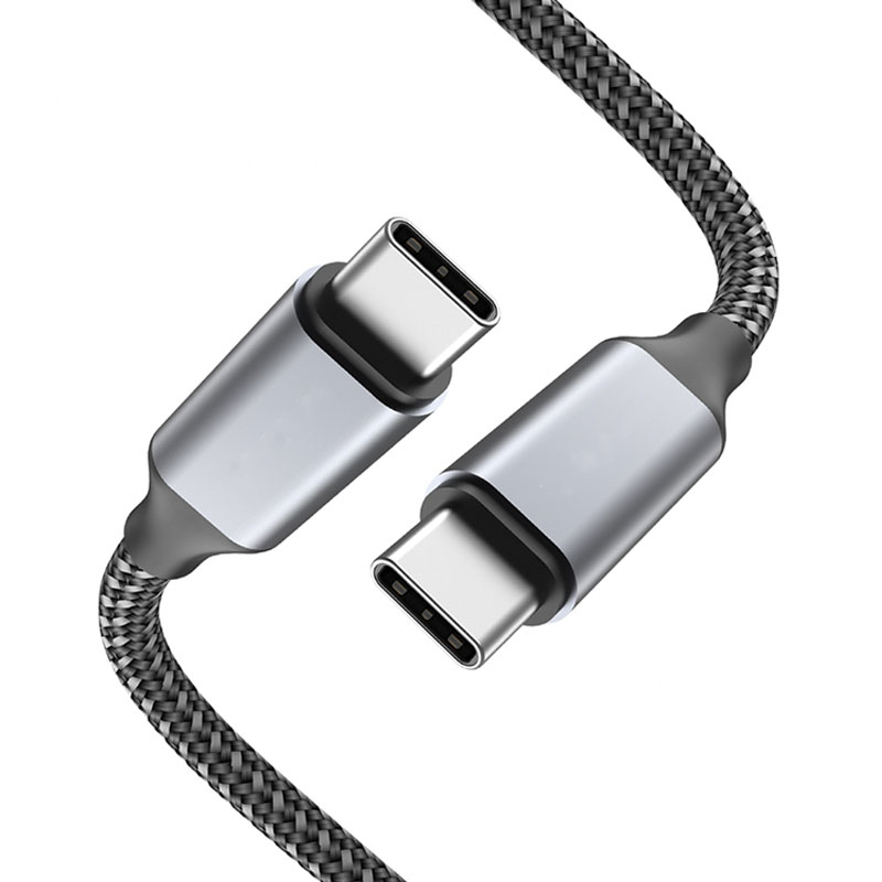 1.2M 100W 20V Fast 5A Flexible Nylon Braided USB3.2 Type-C Data Cables for Android iOS Computer HD9024