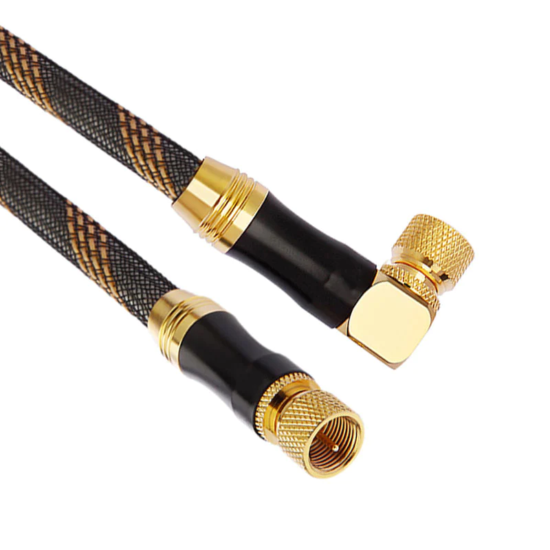 Coaxial TV Cable Line Digital Audio Video Gold Plated Connectors HD104
